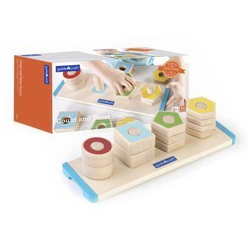 Деревянная логическая пирамидка Guidecraft Manipulatives Фигуры на резьбе (G6901) G6901 фото
