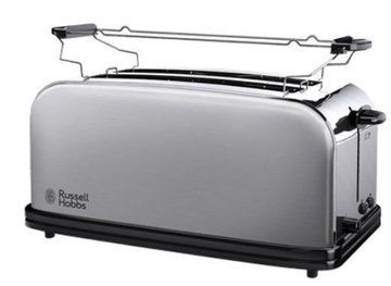 Тостер Russell Hobbs Oxford 1600Вт, длинные слоты на 4 тоста, металл, серебристый. 23610-56 фото