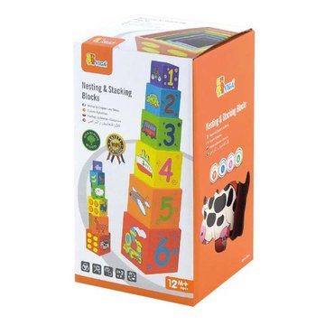 Дерев'яні кубики-пірамідка Viga Toys (59461) 59461 фото