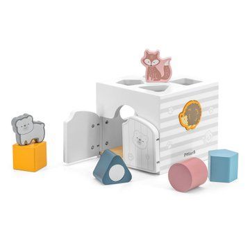 Дерев'яний сортер із брязкальцями Viga Toys PolarB Будиночок для звірят (44052) 44052 фото