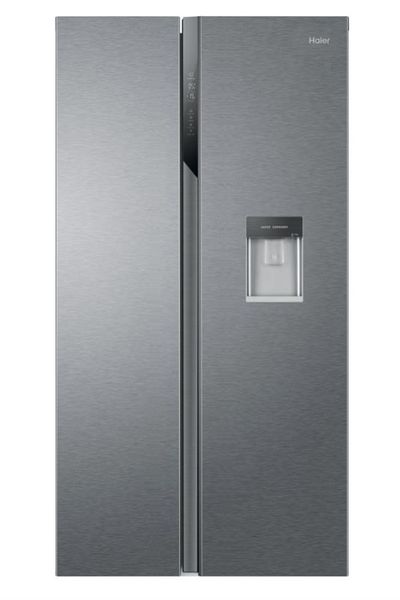 Холодильник Haier SBS, 177.5x90.8х64.7, холод.відд.-328л, мороз.відд.-177л, 2дв., А++, NF, інв., дисплей, диспенсер, cріблястий (HSR3918EWPG) HSR3918EWPG фото