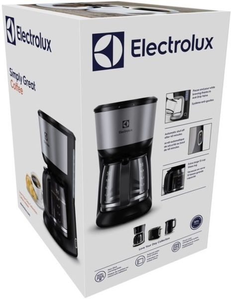 Кавоварка Electrolux крапельна, 1.65л, мелена, чорний (EKF3300) EKF3300 фото