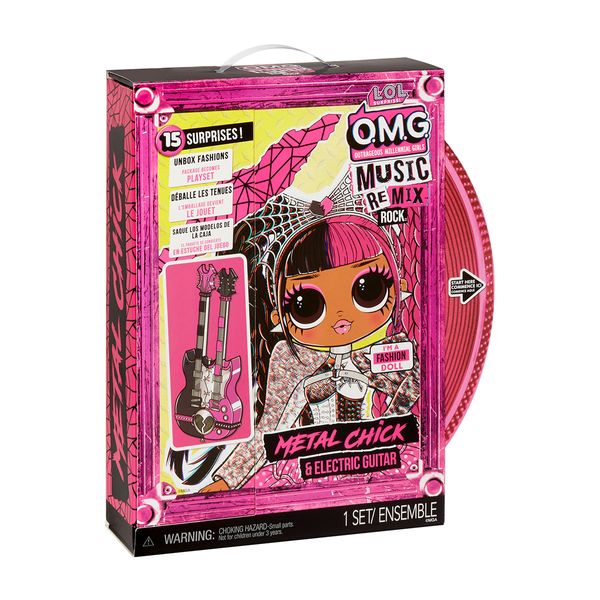 Ігровий набір із лялькою LOL SURPRISE! серії "OMG Remix Rock" – ЛЕДІ-МЕТАЛ(з ел.-гітарою та акс.) 577577 - Уцінка 100164 фото