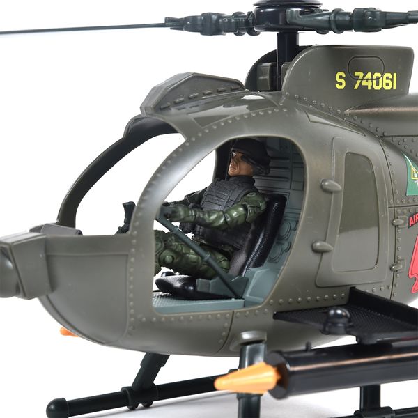 Игровой набор ELITE FORCE —МНОГОФУНКЦИОНАЛЬНЫЙ ВЕРТОЛЕТ MH-6 (вертолет, мотоцикл, фигурки, аксесс.) (101860) 101860 фото
