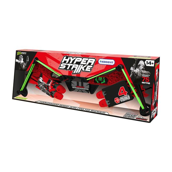 Лук для гри серії "Hyper Strike" (червоний, 4 стріли) (HS470R) HS470R фото