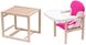 Стільчик-трансформер Babyroom Поні-230 eko без лаку пластикова стільниця рожевий - білий BR-626188 фото