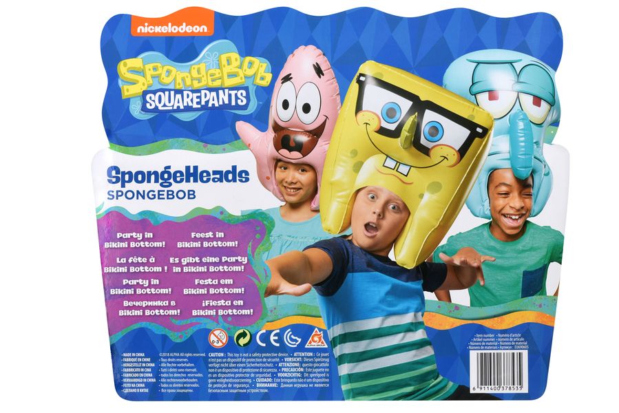 Іграшка-головний убір SpongeHeads SpongeBob Expression2 Sponge Bob EU690605 EU690605 фото