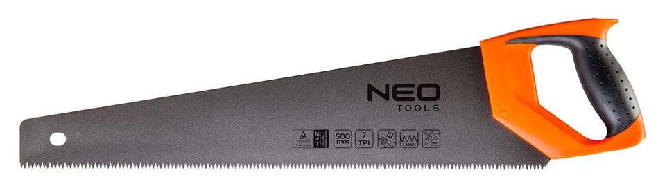 Ножівка по дереву Neo Tools, 500 мм, 7TPI, PTFE (41-021) 41-021 фото