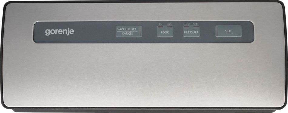 Вакууматор Gorenje для пакетів, 120Вт, 300мм, електроннне, +10 пакетів, метал, сірий VS120ES фото
