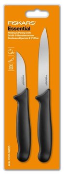 Набір ножів для чищення Fiskars Essential Small, 2шт, блістер (1051834) 1051834 фото