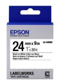 Картридж зі стрічкою Epson LK6WBN принтерів LW-700 Std Blk/Wht 24mm/9m C53S656006 фото