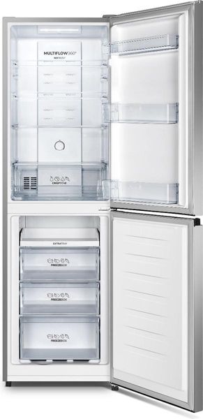 Холодильник з нижн. мороз. камерою Gorenje, 182х55х55см, 2 двері, 171(80)л, А+, NoFrost Plus, Зона св-ті, Сірий - Уцінка NRK4181CS4 фото