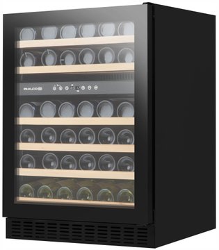 Холодильник Philco для вина, 85 х 59,5 х 57, холод.відд.-135л, зон - 2, бут-46, диспл, підсвітка, чорний PW46GDFB PW46GDFB фото