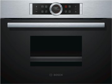 Пароварка Bosch вбудовувана компактна, 38л, A, дисплей, нерж CDG634AS0 фото