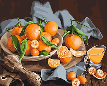 Картина по номерам. Натюрморт "Оранжевое наслаждение" , 40х50 см (KHO5545) KHO5545 фото