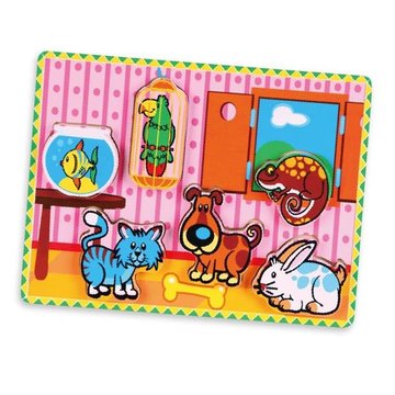 Деревянная рамка-вкладыш Viga Toys Домашние питомцы (56440) 56440 фото