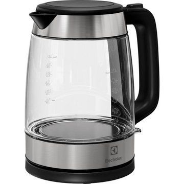 Електрочайник Electrolux, 1.7л, Strix, скло, чорний+нерж (E4GK1-4GB) E4GK1-4GB фото