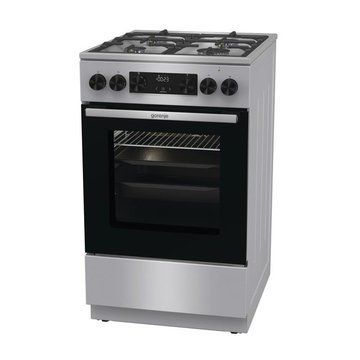 Плита Gorenje комбінована, 70л, 50x60см, дисплей, чавун, нерж - Уцінка GKS5C70HXF фото