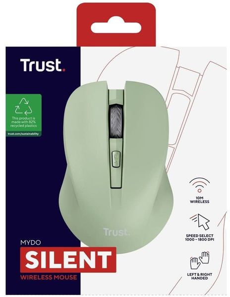 Мышь Trust MYDO SILENT, WL, Зеленый (25042_TRUST) 25042_TRUST фото
