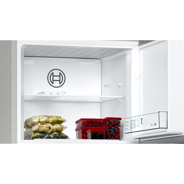 Холодильник Bosch з верxн. мороз., 192x70x80, xолод.відд.-400л, мороз.відд.-105л, 2дв., А++, NF, дисплей, нерж (KDN56XIF0N) KDN56XIF0N фото