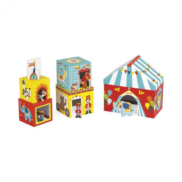 Кубики картонні-Цирк Janod J02800 J02800 фото