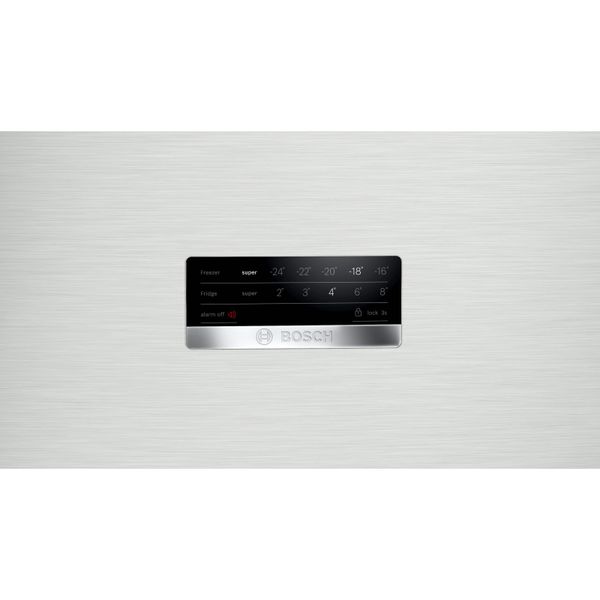 Холодильник Bosch з верxн. мороз., 192x70x80, xолод.відд.-400л, мороз.відд.-105л, 2дв., А++, NF, дисплей, нерж (KDN56XIF0N) KDN56XIF0N фото