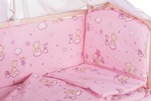 Детская постель Qvatro Gold RG-08 рисунок розовая (мишки, пчелка, звезда) (60876) BR-60876 фото