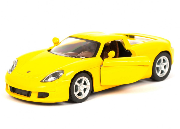 Дитяча модель машинки Porsche Carrera GT Kinsmart інерційна 1:36 Yellow (KT5081W(Yellow)) KT5081W(Yellow) фото