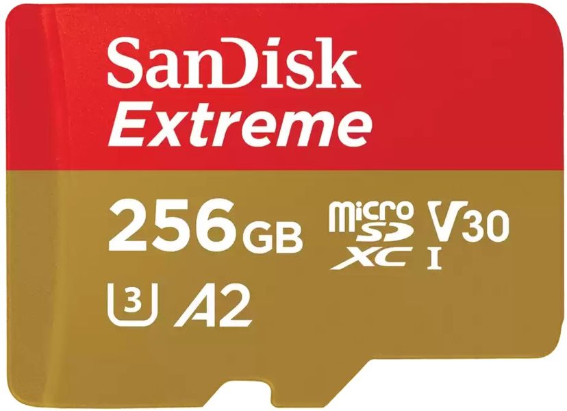 Карта пам'яті SanDisk microSD 256GB C10 UHS-I U3 R190/W130MB/s Extreme V30 (SDSQXAV-256G-GN6MN) SDSQXAV-256G-GN6MN фото