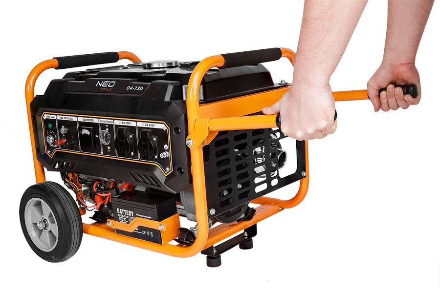 Генератор бензиновый Neo Tools 230В (1 фаза), 2.8/3кВт, электростарт, AVR, 45кг 04-730 фото
