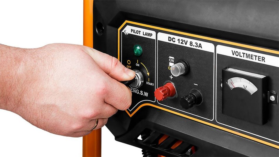 Генератор бензиновый Neo Tools 230В (1 фаза), 2.8/3кВт, электростарт, AVR, 45кг 04-730 фото